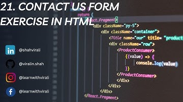 Day 21 Forms Exercise: Create Your Own Contact Us Form from Scratch! #ContactUsForm #webdevtutorial