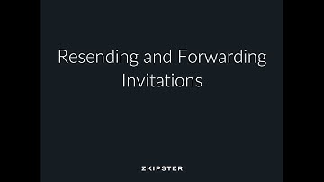 Online Invitation Management: Resending and Forwarding Invitations | zkipster Tutorial