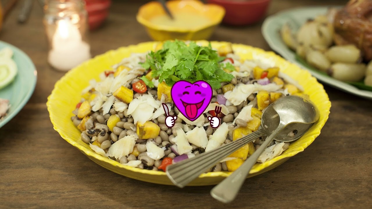 Salada de Bacalhau com Feijão fradinho e Banana da terra Rita Lobo