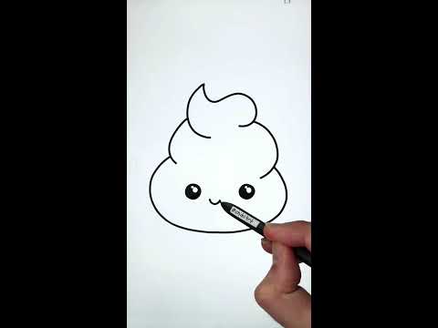 #drawing #cute #poop #emoji 💩😍😅 #funny #art #shorts - YouTube