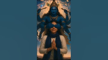 I asked chatgpt to convert my photo with lord Krishna behind me like he is closing my eyes ❤️🦚✨