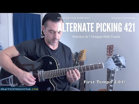 Finger Exercises For Guitar-String Skipping 421-Practice This Everyday-Practice 7 Tempos
