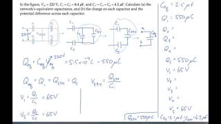 E&M: Capacitors in Series and Parallel. Level 2, Example 1