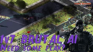 1v7 BRUTAL AI - Island wars ( Command & Conquer -  Yuris Revenge )