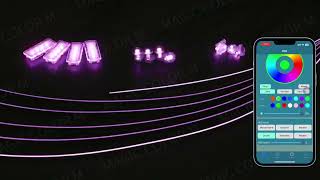 18 in 1 Led Car Ambient Lights 213 64 Color RGB Symphony Stream