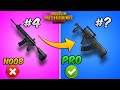 Top 10 Best Guns/Weapons in PUBG MOBILE with (Tips and Tricks) Weapon Guide