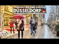 Düsseldorf, Germany 2022 🇩🇪 The Fashion Capital - 4K-HDR Rain Walking Tour With Captions!