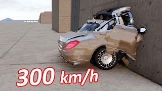 MercedesMaybach S600 v Wall 300 KM/H  BeamNG Drive