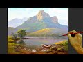 Acrylic Landscape Painting in Time-lapse / Misty Morning at Lake / JMLisondra