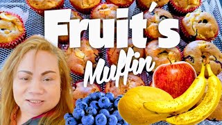 baking fruit's explosion muffins @VilmaMixedVlog 