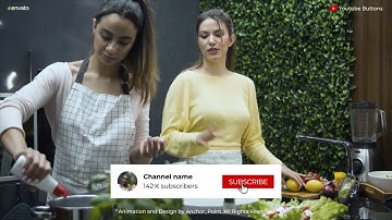 YouTube Pop Up Subscribe Button - After Effects Template