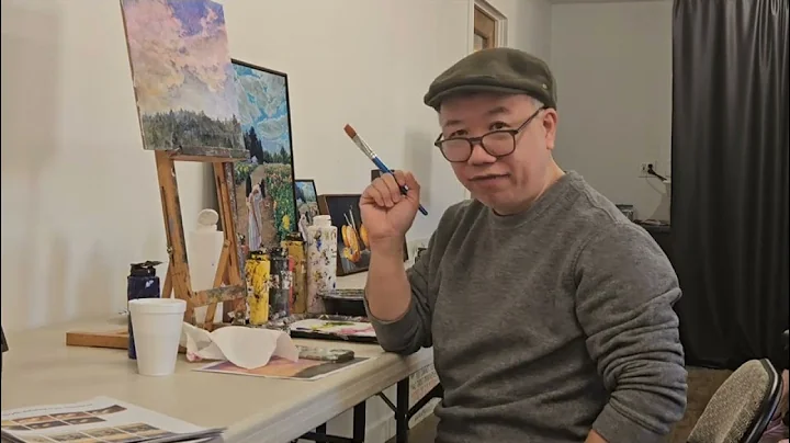 Wayne Jiang demonstrates a layering technique in acrylic that enhances color and depth. 2/2025
