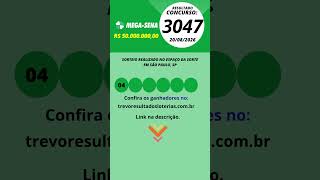 Mega Sena Resultado Concurso 3047 20/08/2026