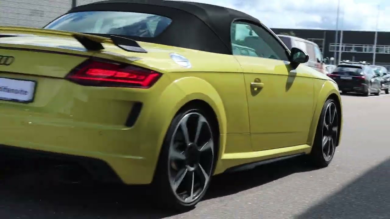 2023 Audi TT RS Roadster 400hp in Python yellow, start up