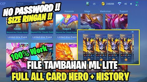 Data Open Full All Card Hero & Skin + History Hasil Pertandingan Terbaru | Data Tambahan Card Hero