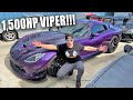 My FIRST RIDE in a 1,500HP Twin Turbo Viper!!! *FASTEST Car I&#39;ve Ever Had*