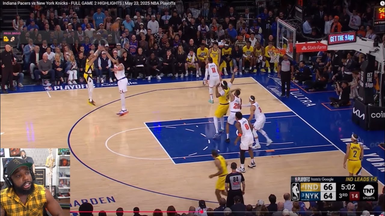 CashNasty Reacts To #4 PACERS at #3 KNICKS | FULL GAME 2 HIGHLIGHTS | May 23, 2025