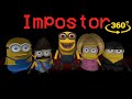 If MINIONS FAMILY were the Impostors 🚀Among Us Minecraft 360°