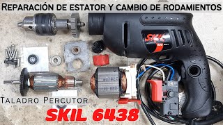 Reparación estator y cambio de rodamientos del inducido taladro Skil 6438