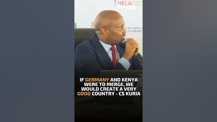 If Germany and Kenya were to merge, we would create a very good country - CS Moses Kuria
