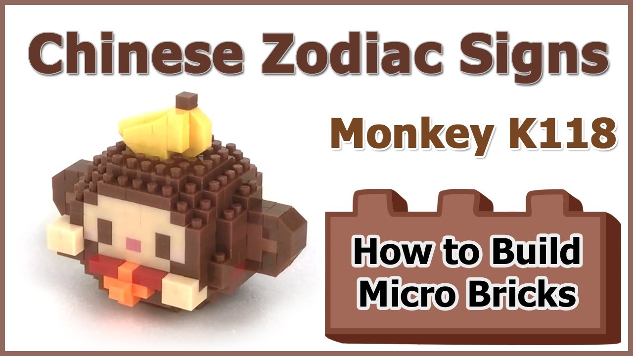 How to Build Chinese Zodiac Signs Monkey K118 Mini Bricks Review