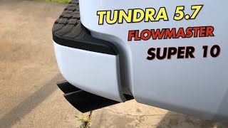 New Exhaust On The Tundra Crewmax Flowmaster Super 10 Single Chamber Loud