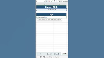 Calculate age using YEARFRAC in Excel