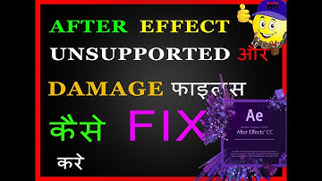 How to Fix Adobe After Effects Unsupported or Damaged mov File