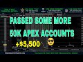 Live nq apex 50k challenge x 4 and take profit trader and my funded futures
