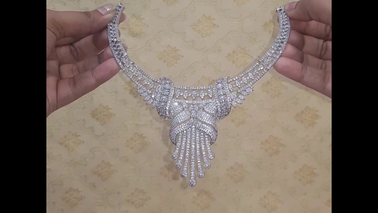 CZ Collar Necklace - Premium Quality Set || Manufacturers & Exporters of CZ Jewellery