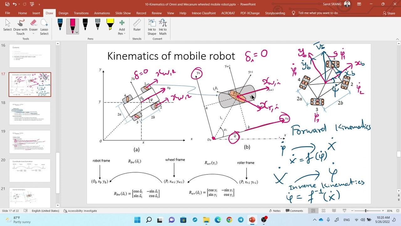 Introduction to Robotics - Kinematics of mobile robot (English)