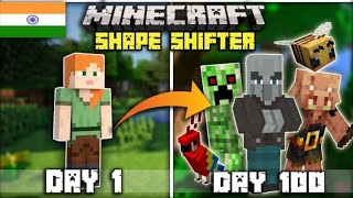 I survived 100 Days as a shapeshifter in Minecraft ! (Hindi Gameplay) #minecraftpe