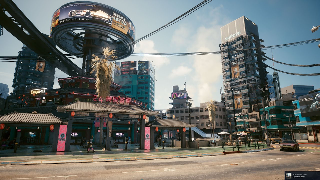 Cyberpunk 2077 1 Hour of Immersive Ambience Kabuki Market YouTube