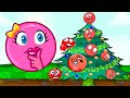 Украшает ёлку красный шарик и шар Ева. Игра Red Ball про розовую девчёнку. Flavios