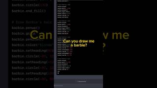Hi ChatGPTπΉ Can you draw me a barbie #computerscience #coding #softwareengineer #barbie #chatgpt