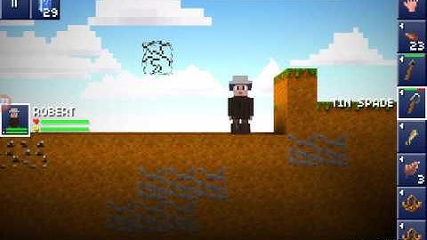 The blockheads making a farm under ground// And Iron ingots