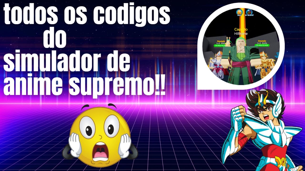 TODOS Codigos Do Jogo Simulador De ANIME Supremo No ROBLOX YouTube