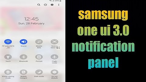 samsung one ui 3.0 notification panel