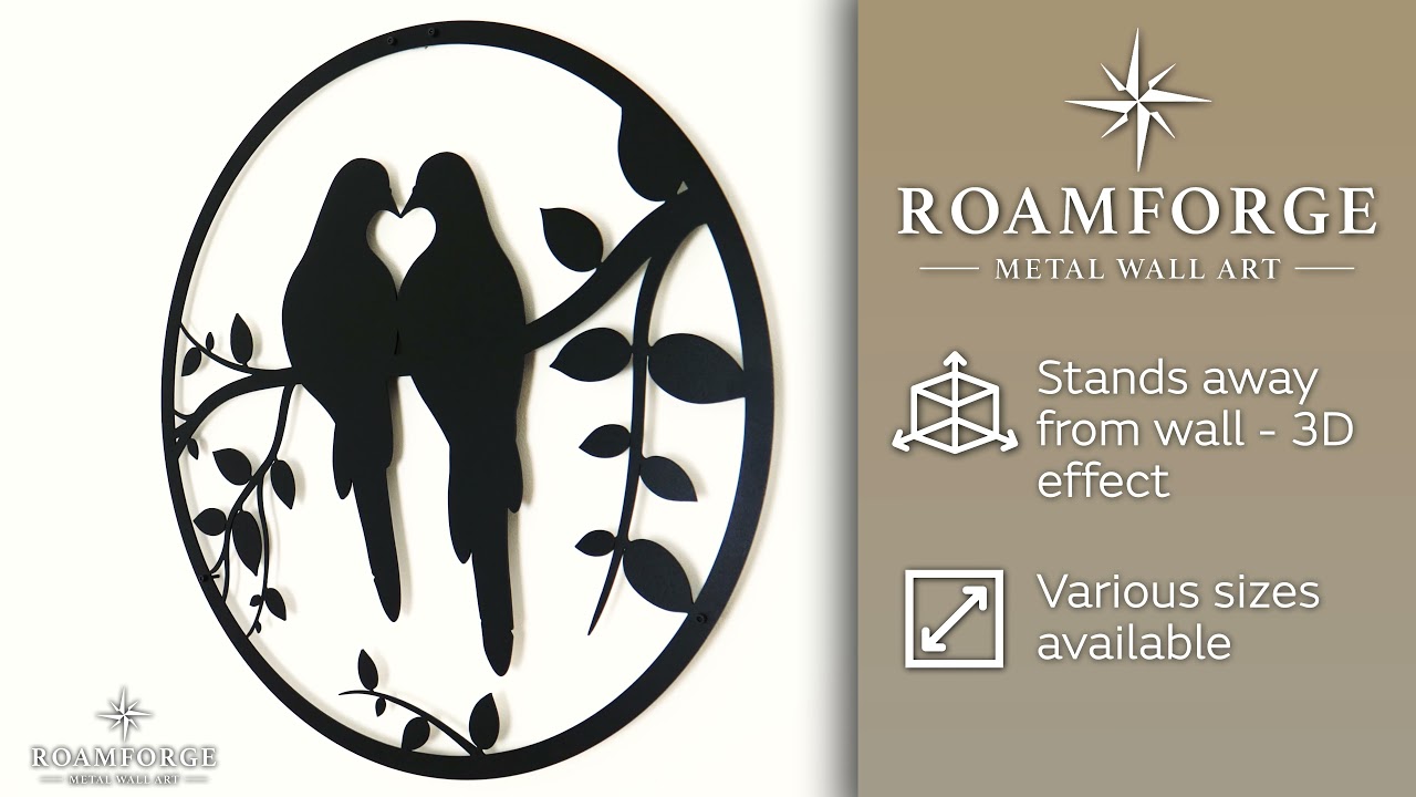 Love Birds Metal Wall Art by YouTube