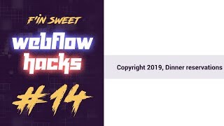 #14 - Automatically show current year in footer with span and js