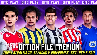 OPTION FILE PREMIUM | 100 % ATUALIZADO , COMPLETO , ELENCOS e TIMES | Ps4 , Ps5 e PC !! PES 2021 !!! screenshot 4