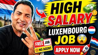 Luxembourg Mei FREE Jobs 2026 | High Salary Jobs in Europe