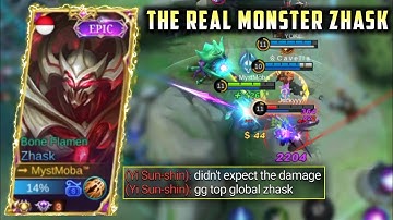 ZHASK INSTANT DELETE ENEMIES! TOP 1 GLOBAL ZHASK! BUILD ZHASK TERBARU & TERSAKIT!