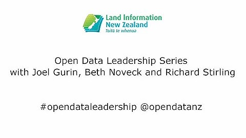 Open Data Leadership Series - Highlights