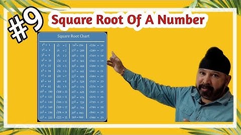 #-9,SQUARE ROOT OF A NUMBER  @gyandeepcoaching_sonukalia 