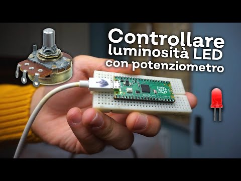 Video: Controllo della luminosità del LED con un potenziometro e un display OLED: 6 passaggi Video: Controllo della luminosità del LED con un potenziometro e un display OLED: 6 passaggi