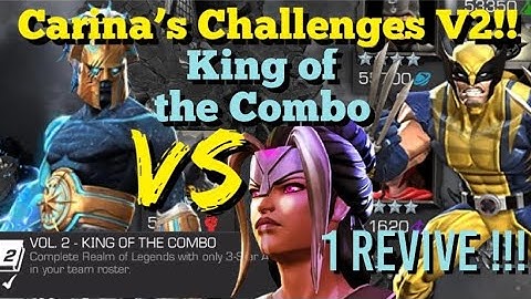 MCOC - Carina’s Challenges - King of the Combo!! - Breakdown of Aegon Vs Wolverine - 1 Revive!