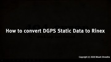 How to convert DGPS Static Data to Rinex