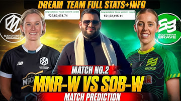 MNR-W vs SOB-W Dream Team Prediction|MNR-W vs SOB-W Dream  |MNR-W vs SOB-W DreamTeam Prediction||
