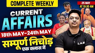 WEEKLY CURRENT AFFAIRS | 18th May to 24th May 2024 CURRENT AFFAIRS + STATIC GK BY AMAN SIR